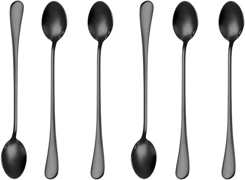 Miniatura 9 de Wesdxc56 Demitasse - Cucharas de café expreso, mini cuchara de café, cucharas pequeñas de acero inoxidable de 5.5 pulgadas para postre, juego de 6