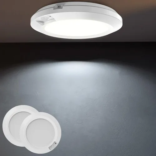 Luz con sensor de movimiento a pilas para interiores, 6.3 pulgadas, 210 lm, 6000 K blanco frío, inalámbrico adhesivo o montaje de tornillo para