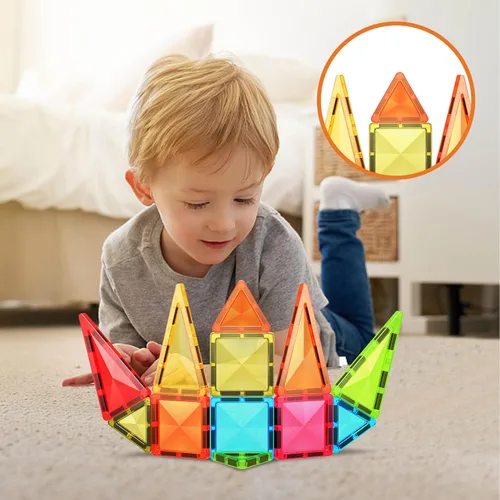 Miniatura 4 de PicassoTiles Mini Diamond PTM12 - Azulejos magnéticos de construcción, bloques, juguete portátil y compacto, educación de STEM y temprana