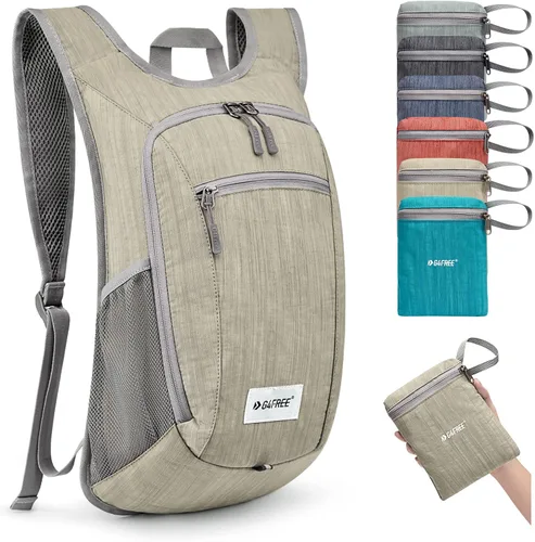 Miniatura 10 de G4Free 10L/15L Mochila para Senderismo Plegable Ligera, Mochila de Día para Caminatas, Pequeña, Viaje al Aire Libre, Bolsa de Hombro Plegable Azul