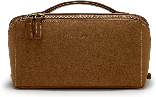 Miniatura 39 de EACHY Bolsa de Maquillaje de Viaje, Bolsas de Cosméticos de Gran Capacidad para Mujeres, Bolsa Portátil Impermeable que se Abre Plana, Bolsa de Aseo