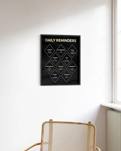 Miniatura 5 de HAUS AND HUES Póster inspirador (12 x 16 pulgadas, sin marco) – Decoración de pared con citas positivas para oficina, arte de pared motivacional
