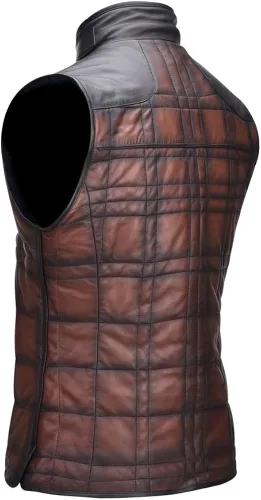 Miniatura 2 de CUADRA Chaleco reversible para hombre en piel auténtica
