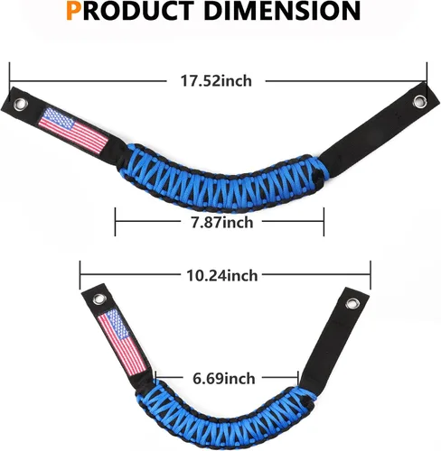 Miniatura 9 de Asas de agarre de barra antivuelco para Ford Bronco 2021 2022 2023 2024 2025 2 accesorios de 2 puertas y 4 puertas, mango de agarre de paracaídas