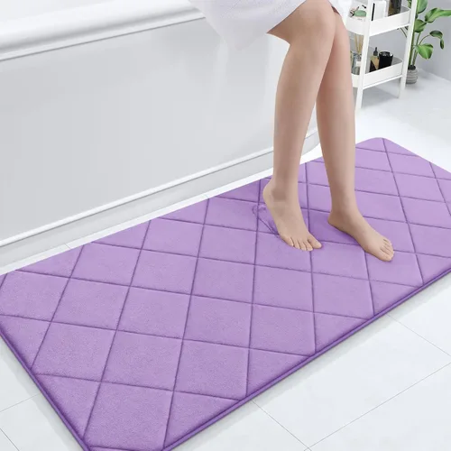 Miniatura 196 de OLANLY Tapete de baño de espuma viscoelástica de 24 x 16 pulgadas, ultra suave y absorbente, lavable a máquina, cómodo tapete de baño para suelo