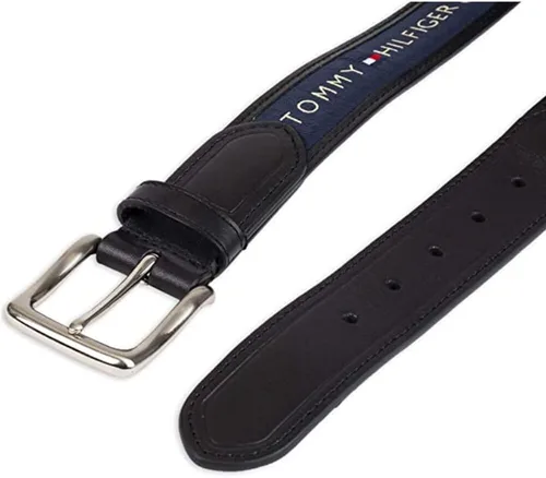 Miniatura 20 de Tommy Hilfiger Cinturón casual con incrustaciones de tela para hombre con hebilla clásica del arnés