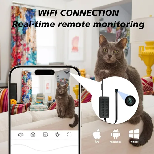 Miniatura 2 de NJINALW Módulo de mini cámara oculta DIY – HD 1080P Wireless Niñera Cam – Cámaras de seguridad WiFi pequeñas portátiles para el hogar