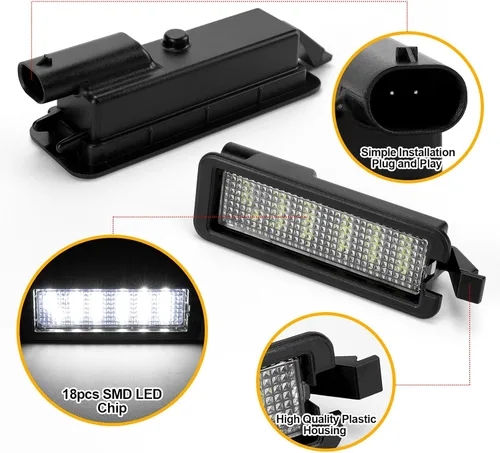 Miniatura 7 de Luces LED para matrícula compatibles con Dodge Charger Challenger Chrysler 300 2015-2023, luz de matrícula de repuesto