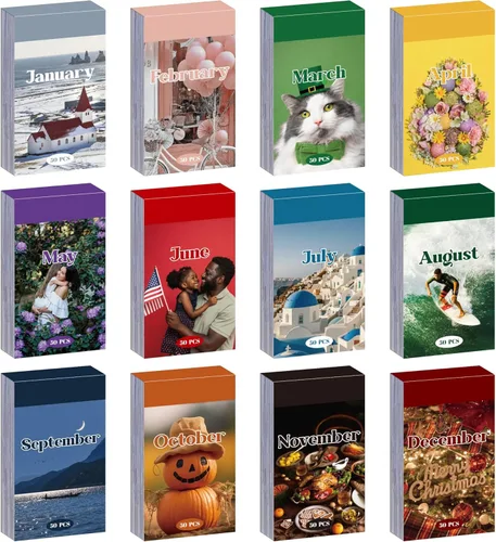 Miniatura 27 de 6 Juegos de 300 Piezas Libro de Calcomanías Washi para Diario, Paisajes Diarios Cosas de la Vida Viajes Calcomanías Vintage Estética Moda Juego