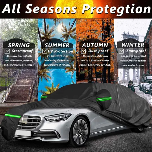 Miniatura 2 de Funda de coche para Mercedes Benz Clase S S250 S300 S350 S400 S450 2004-2025, protección contra el polvo y la nieve, impermeable, 210D, para todo