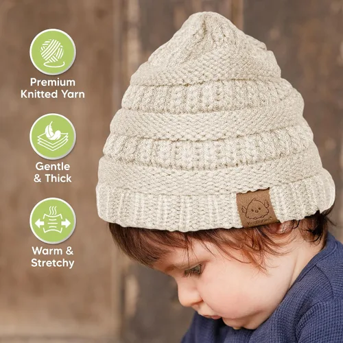 Miniatura 121 de KeaBabies 3-Pack Baby Beanies for Boys, Girls - Stretchy Knit Baby Hats, Cute Newborn