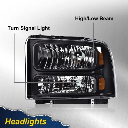 Miniatura 2 de CHEDA Conjunto de faros, compatible con Ford F250 F350 F450 F550 Super Duty 1999 2001 2002 2003 2004