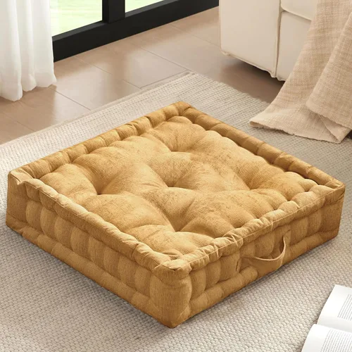 Miniatura 17 de Intelligent Design Azza Almohada de Piso, Cojines Grandes para Sentarse para Adultos, Almohada de Piso para Meditación o Yoga, Chenille Lustroso