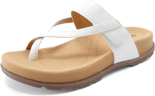 Miniatura 8 de Sandalias planas ortopédicas para mujer con cómodo soporte de arco para uso casual y diario