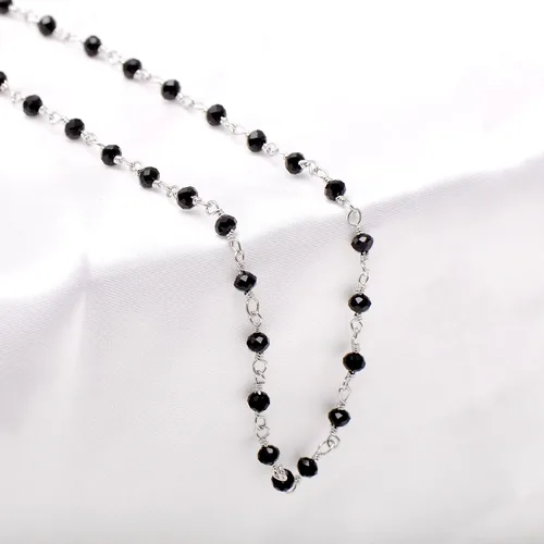 Miniatura 12 de Joseph Brothers Collar hecho a mano con cuentas negras y doradas para mujer, 14-24 pulgadas