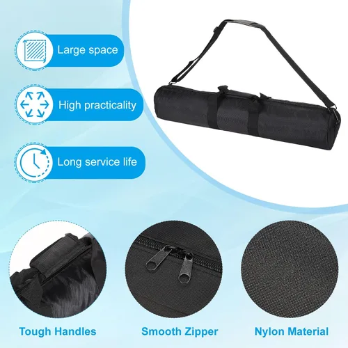 Miniatura 3 de PATIKIL Fundas de transporte para trípode de 27.56 x 5.12 pulgadas, 1 paquete de bolsa de trípode acolchada de nailon con asas para soportes de luz