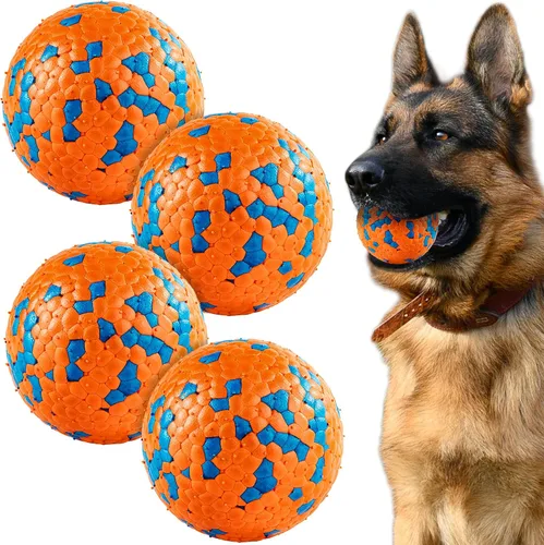 Miniatura 11 de FUSOTO 3 pelotas de tenis duraderas para perros masticadores agresivos, para perros grandes, medianos y pequeños