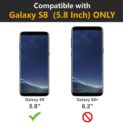 Miniatura 2 de Funda para Samsung Galaxy S8, carcasa de cuerpo completo con protector de pantalla integrado, delgado, transparente, absorbente de golpes, a prueba