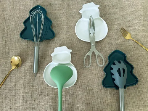 Miniatura 3 de Soporte grande y bonito de cerámica para estufa, árbol de Navidad, soporte para cuchara y soporte para encimera de cocina, estufa y soporte