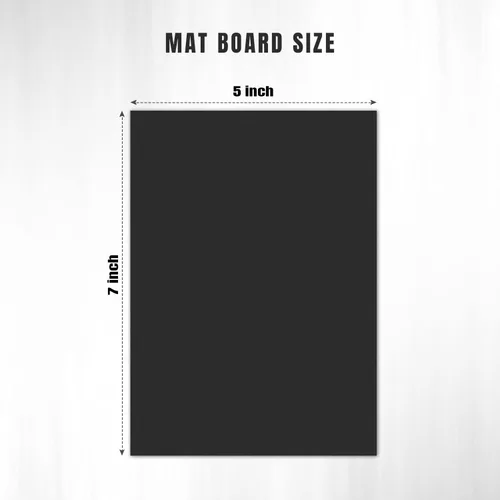 Miniatura 2 de Tableros para fotos sin cortar de 5 x 7, color negro, paquete de 15 Tableros de respaldo mate ideales para marcos, impresiones, obras de arte