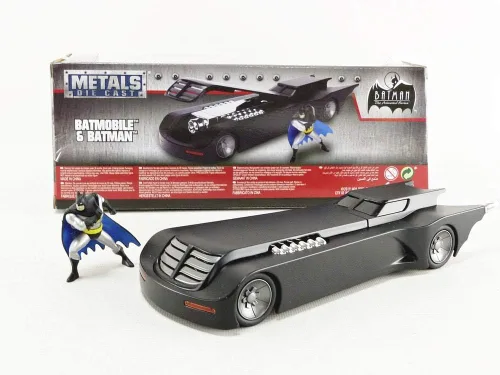 Miniatura 9 de Jada Toys 1:24 Batman Animated Series Batmobile - Coche fundido a presión con figura de Batman de 2.75 pulgadas, juguetes para niños y adultos