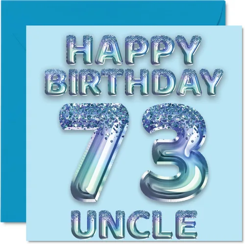 Miniatura 295 de Stuff4 Tarjeta de primer cumpleaños para niños, globo de fiesta con purpurina azul, tarjetas de feliz cumpleaños para niño de 1 año, nieto, hijo, 57