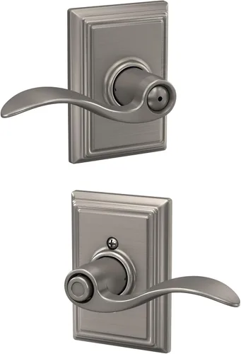 Miniatura 50 de SCHLAGE - Manija de puerta Accent con cerradura de paso libre para pasillo y armario en bronce antiguo - F10 ACC 716 Bronce Envejecido