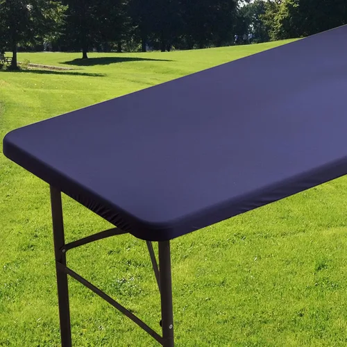 Miniatura 9 de Mantel cuadrado de elastano ajustable de 34 x 34 pulgadas, mantel elástico plegable para tarjetas de picnic, mantel elástico para mesa de patio