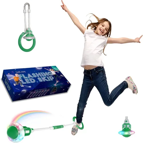 Rocket Flashing LED Ankle Skip Fun Cool Jumping Gift for Ages 5 6 7 8 9 10+ Kids NO Battery Charging Needed Family Exercise Fitness Coordination