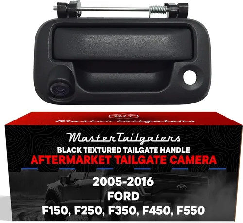 Master Tailgaters Mango negro para puerta trasera con cámara de respaldo de repuesto para Ford F150 F250 F350 F450 F550 (2005-2016) | IP68