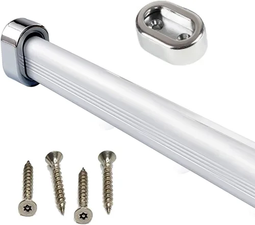 Barra de ropa comercial de metal de 0.094 in de grosor, montaje en pared, resistente, moderno, para dormitorio, baño, armario, boutique, tienda de