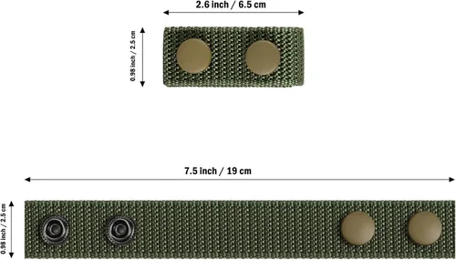 Miniatura 3 de FRTKK Cinturón de servicio con broches dobles para cinturón de 2¼ pulgadas de ancho, cinturón táctico de seguridad, accesorios de equipo militar