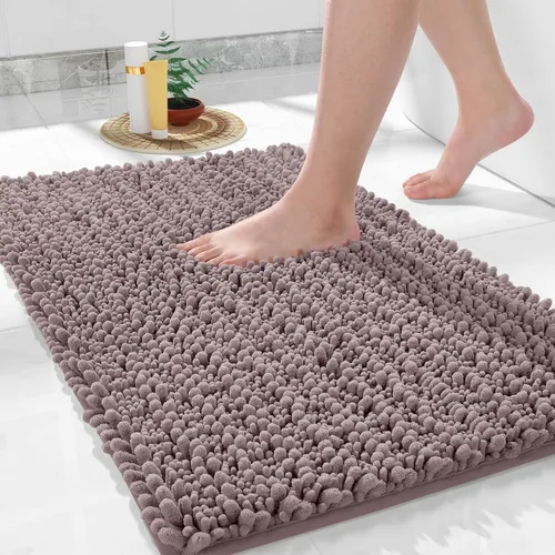 Miniatura 117 de Yimobra Alfombras de Baño Antideslizantes Lavables - Alfombra de Baño de Chenilla Ultra Suave Absorbente, Alfombra Peluda de Secado Rápido para Negro