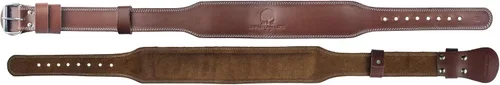 Miniatura 8 de Spartan - Cinturón de levantamiento de pesas (0.197 in de grosor), cinturón de levantamiento de cuero genuino para hombres y mujeres, cinturón