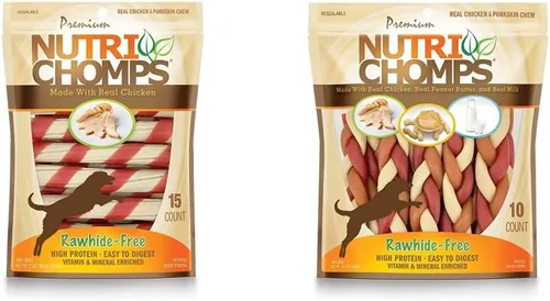 Miniatura 7 de Nutri Chomps Masticables para perros, sabor a pollo real - Giros y trenzas