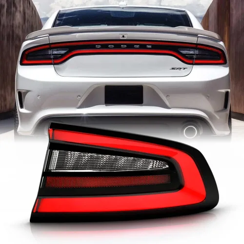 KEEKPO - Para Dodge Charger 2015-2022 Estilo Fábrica Luz Trasera Lámpara de Freno Montada en el Cuerpo Exterior de Repuesto Lado del Pasajero Rojo