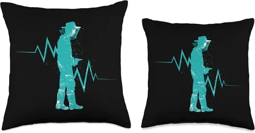 Miniatura 3 de Beekeepers Naturals Bee Pollen Honey Making Bee Lover Heartbeat Hat Beekeeper Accessories Throw Pillow, 16x16, Multicolor