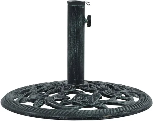 Miniatura 20 de Base redonda para sombrilla de patio, soporte resistente para sombrilla para exteriores, patio, piscina, al aire libre, blanco, 26.5 libras, hierro