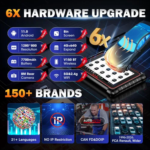 Miniatura 9 de Autel Escáner MaxiCOM MK900BT, 2026 MK900-BT V2.0 Herramienta de diagnóstico bidireccional, 8 pulgadas hasta MK900 MX900 MK808S MK808BT MX808S