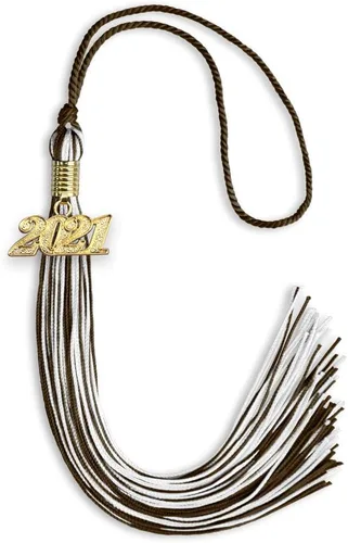 Miniatura 300 de Endea Graduation - Borla de doble color mixto con fecha dorada (negro/dorado antiguo, 2021)