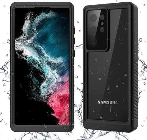 YMCCOOL Funda para Samsung Galaxy S22 Ultra Waterprooof, con protector de pantalla sensible integrado a prueba de golpes, resistente a prueba de