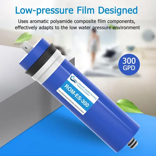 Miniatura 4 de Filtro de membrana de ósmosis inversa 300 GPD RO de 12 x 3 pulgadas, repuesto para debajo del fregadero, sistema purificador de filtración de filtro