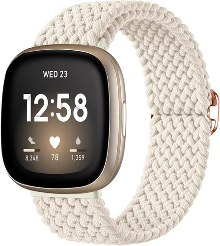 Miniatura 15 de Maledan Banda elástica trenzada compatible con Fitbit Sense/Versa 3/4 y Sense 2, correa elástica suave para reloj inteligente, accesorio