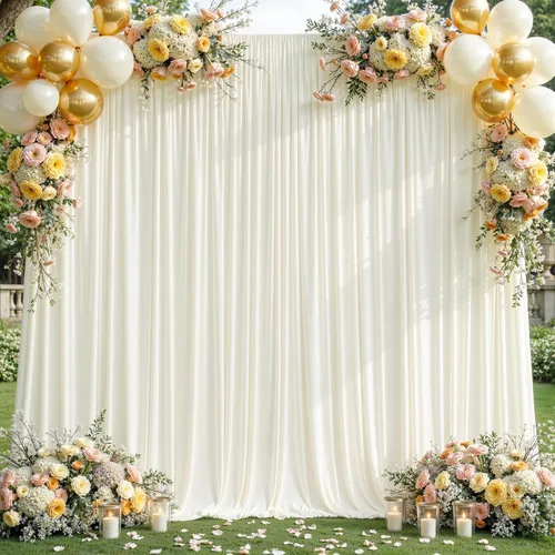 Miniatura 57 de Cortinas de fondo azul bebé de 8 x 10 pies para bodas, cortinas de fondo de poliéster sin arrugas, para baby shower, fiestas de cumpleaños