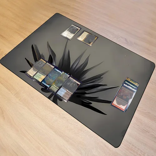 Miniatura 6 de Fantasy Black Lotus TCG - Tapete de juego de 24 x 14 pulgadas, tapete de juego para MTG DTCG CCG RPG Trading Card Game Mats superficie lisa juego