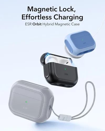 Miniatura 3 de ESR Funda para Estuche de AirPods Pro 2, Compatible con Estuche de AirPods Pro de 2ª / 1ª Generación (2023/2022/2019), Compatible con MagSafe, Gris