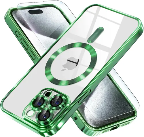 Miniatura 43 de Misea Funda magnética para iPhone 14 compatible con MagSafe [nunca amarillenta] [protección contra caídas de grado militar] protector completo