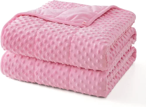 Miniatura 22 de Topcee - Manta con peso para adultos (15 libras, 48 x 72 pulgadas), manta de enfriamiento pesada de tamaño individual, suave y transpirable