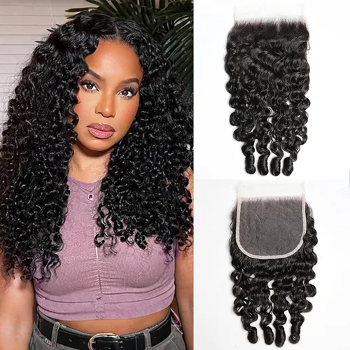 Miniatura 11 de Lemoda - Extensiones de cabello con cuerpo ondulado frontal 13x4, de encaje transparente HD, cierre frontal de encaje de cabello humano brasileño