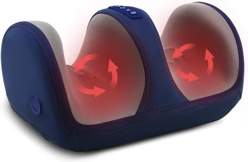 Miniatura 8 de Masajeador de pies con calor, masajeador eléctrico de pies y pantorrillas con rodillo, masaje de tejido profundo para fascitis plantar, neuropatía
